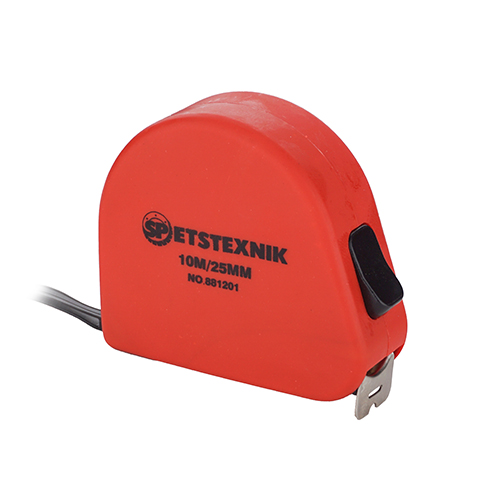 Рулетка 10м х 25мм софт-тач, 2 фиксатора SPETSTEXNIK, 1/6/60