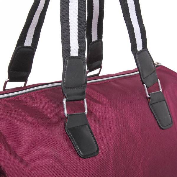 Сумка спортивная "Sports style", на молнии, с белой полосой, цвет красный, 40*22*26 см