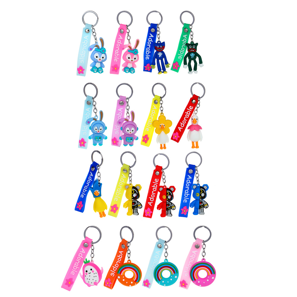 Брелок с игрушкой 4-8 см ИГРОЛЕНД, полипропилен, 6 дизайнов