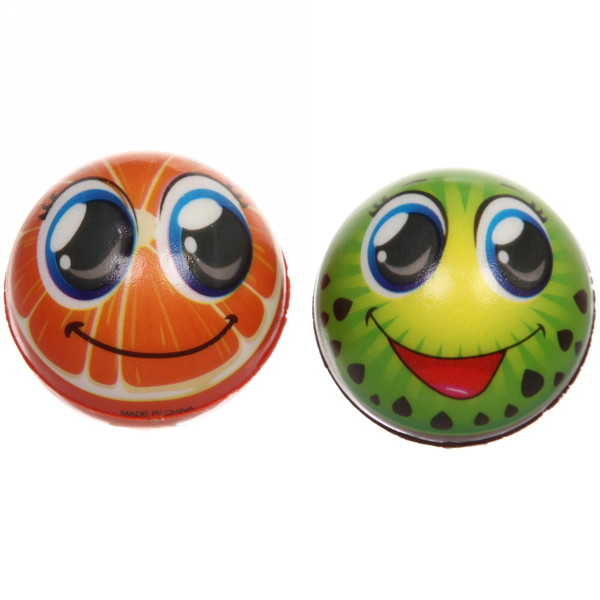 Мяч 6,3 см "Спелые фрукты" (антистресс), микс СТИКЕР НА ВЛОЖЕНИЕ