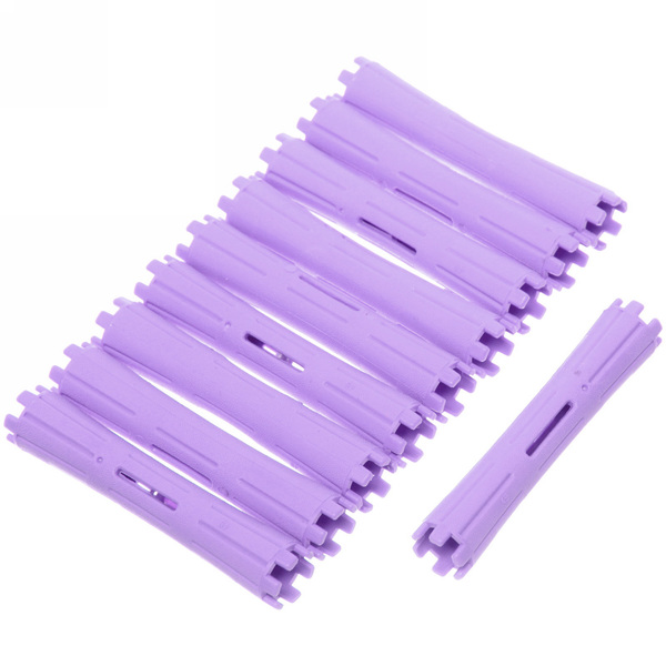 Бигуди пластмассовые-коклюшки 10шт "Styling", микс 6 цветов, d=1,6см (прозрачный пакет с подвесом), без резикни