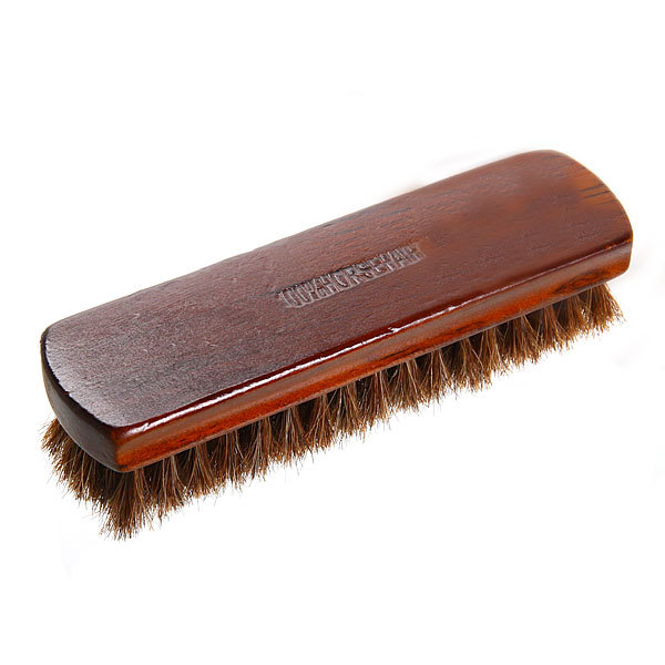 Щетка для обуви деревянная с натуральным ворсом "Уход", цвет коричневый,18см