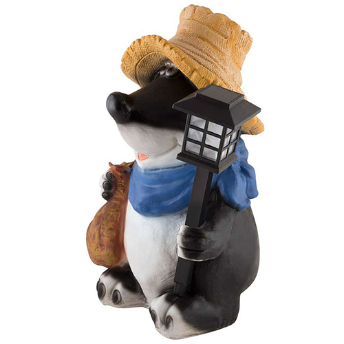 Фигурка садовая "Крот с фонарем", 45см