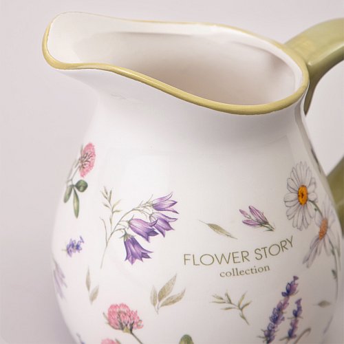 КУВШИН AGNESS, FLOWER STORY, 18*13*16, 5 СМ 1150 МЛ, КОР=16ШТ.