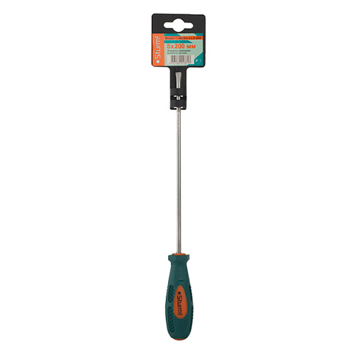 Отвертка шлицевая мангнитный наконечник эргономичная ручка 5х200 мм Sturm 1040-01-SL5-200