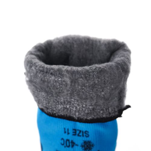 Перчатки утепленные вспененные обливн. синие зима -40С) (10/420)