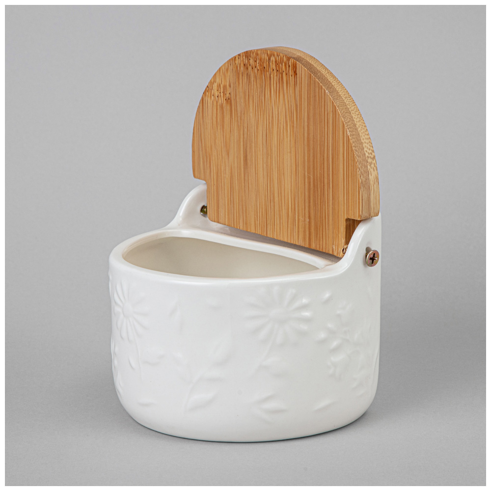 БАНКА LEFARD "FLOWERS STORY" С ДЕРЕВ. КРЫШКОЙ 11,5*10,5*9 СМ 450 МЛ