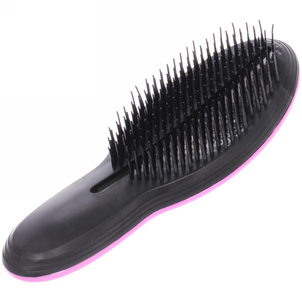 Расческа массажная компактная "Manhattan style", цвет сиреневый/черный, 20,5*7,5см