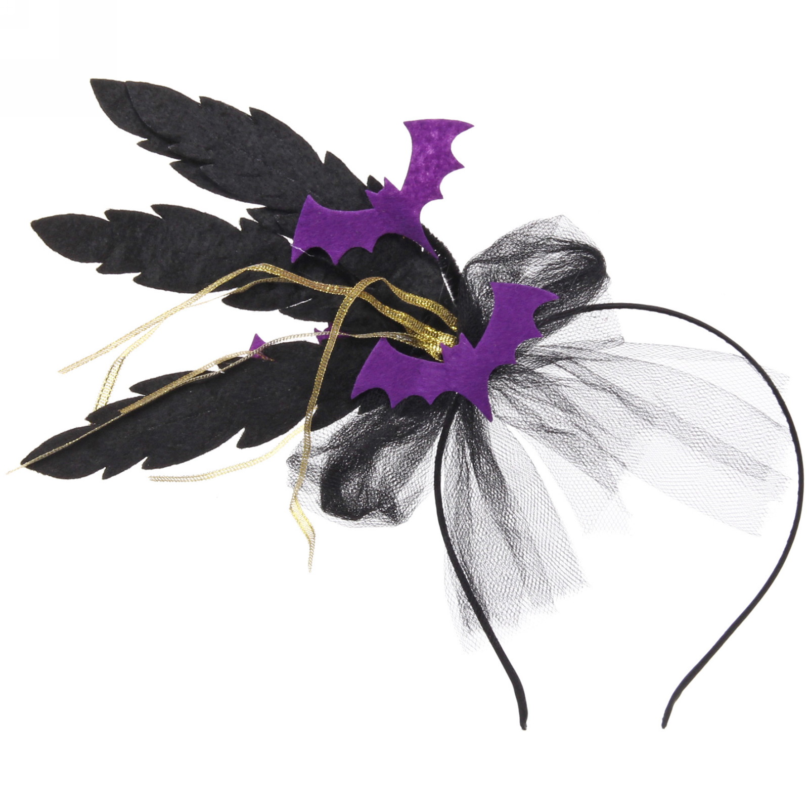 Ободок карнавальный "Темная королева", цвета в ассортименте