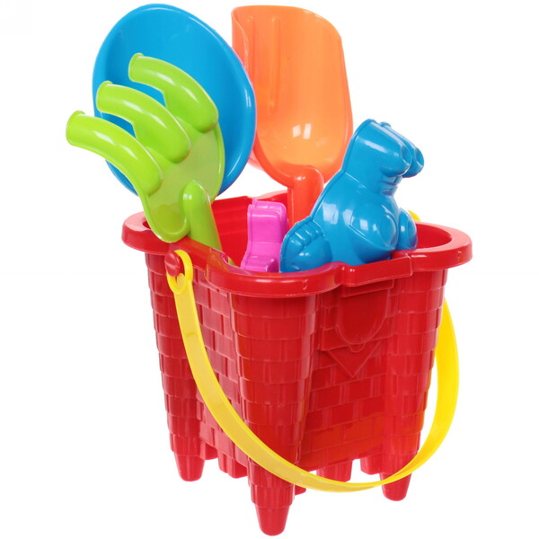 Набор для игры в песочнице "Летние каникулы", 19*11 см, 6 предметов, микс