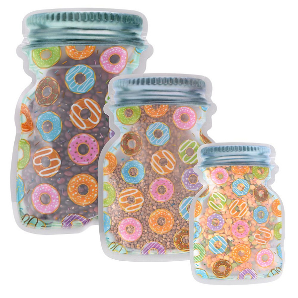 Набор герметичных пакетов для хранения "Бублики", 3шт.