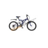 Велосипед Novatrack 20" TITANIUM темно/синий,сталь,6скор.,Microshift/Power,V-brake (рост 115-135см)