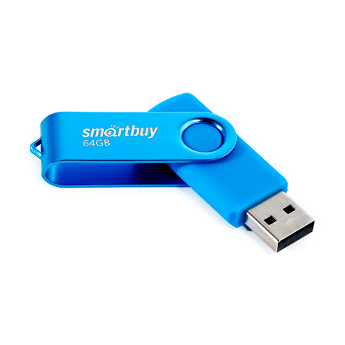 Флеш-накопитель UFD 2.0 Smartbuy 064GB Twist Blue, SB064GB2TWB