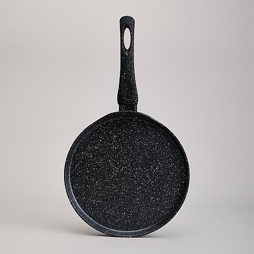 СКОВОРОДА БЛИННАЯ AGNESS С АНТИПРИГАРНЫМ ПОКРЫТИЕМ, BLACK MARBLE,  24Х2СМ, ИНДУКЦИОННОЕ ДНО