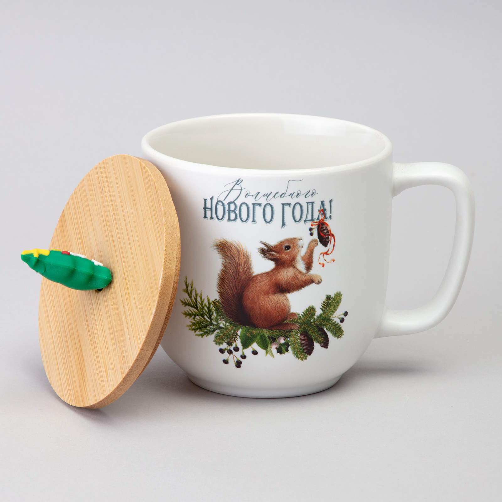 КРУЖКА LEFARD WINTER STORY 390МЛ С БАМБУКОВОЙ КРЫШКОЙ МАЛ.УП.=6шт