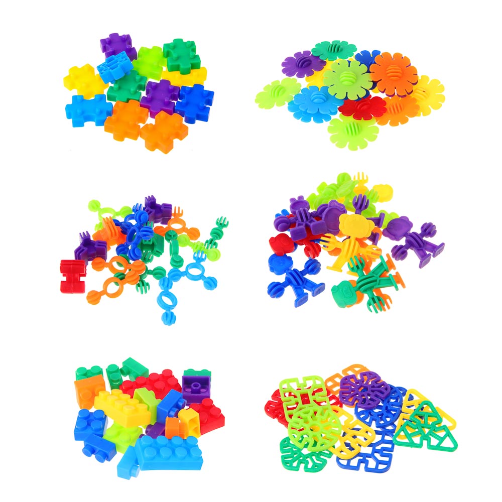 Конструктор развивающий ИГРОЛЕНД, PP, 15,5х9,5см, 6 дизайнов