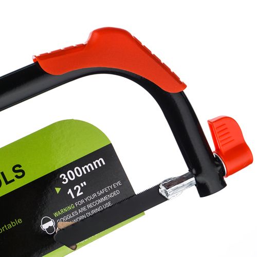 Ножовка по металлу 250-300мм, металлическая ручка, пластик. гайка-барашек1/12/48