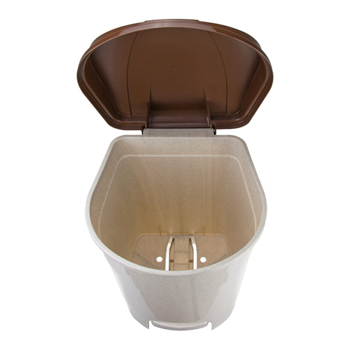 Контейнер для мусора 19 л IDEA М 2892, с педалью, бежевый мрамор