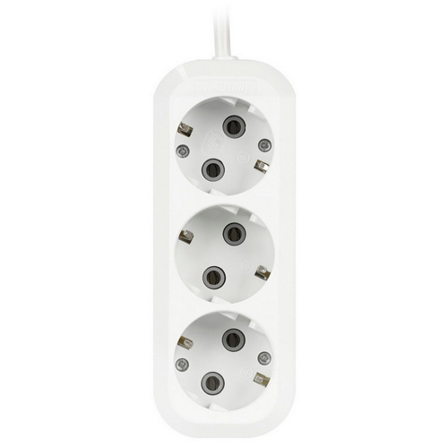 Удлинитель New, 3 гнезда 7 метров 16А/3,5кВт с заземлением ПВС 3х1,0 мм² (SBE-16-3-07m-Z)/30