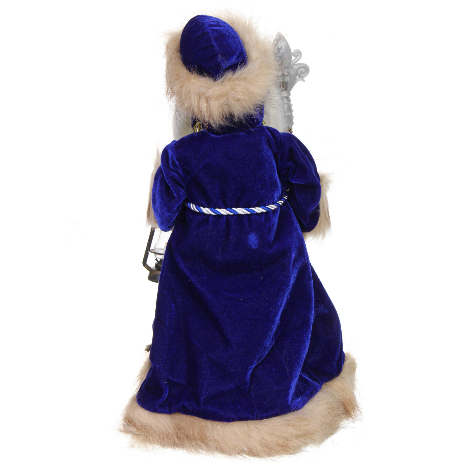 Дед Мороз "Волшебный наряд" 40 см в синей шубке