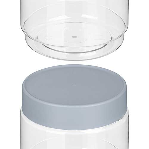 Емкость для сыпучих продуктов 1.5 л Modena 221149335/03, серая