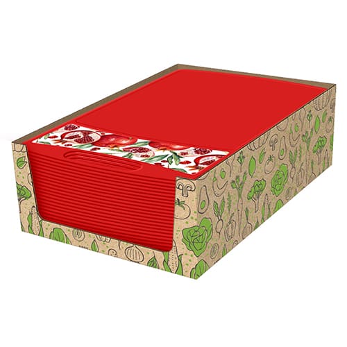 Доска разделочная Bergamo 221148106/03, прямоугольная, 335x220x4 мм, с декором, красная