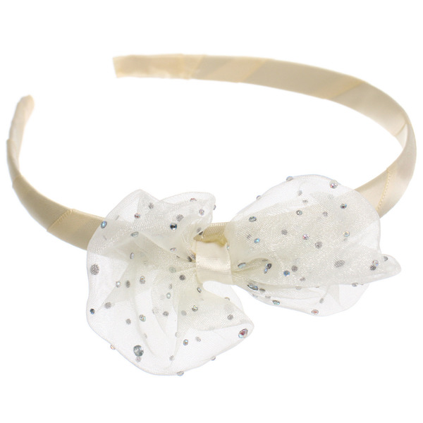 Ободок для волос детский на блистере "РОЗОВОЕ ОБЛАКО", блёстки, микс 6 цветов, 1см