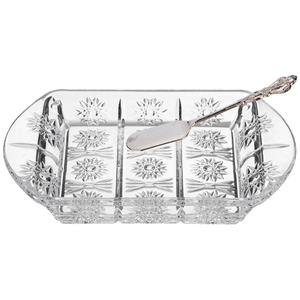МАСЛЕНКА, MUZA CRYSTAL, 17, 5*10, 5 СМ. ВЫСОТА=9 СМ. + НОЖ, КОР=24ШТ.