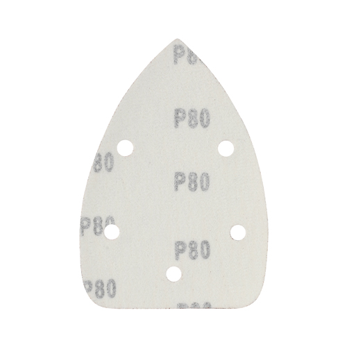 Треугольник шлифовальный PATRIOT на липучке, 140х140х80 мм, Р80, 5 отверстий, 5 шт