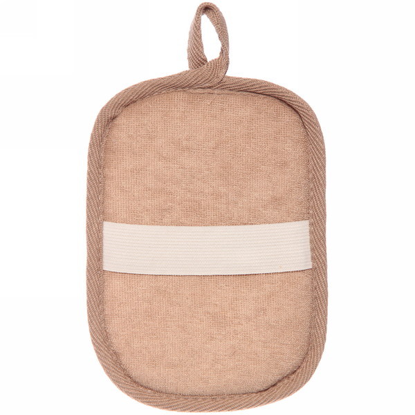 Мочалка для лица и тела "Ultramarine - Прима", массажная, цвет бежевый, 12*17см