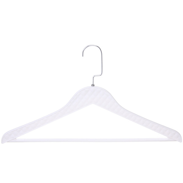 Плечики для одежды 2шт "ФРАТТО", цвет белый, 44*24см (Лейбл Селфи) имитация под кожу