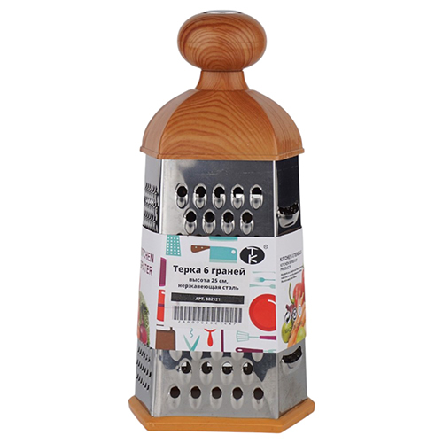 Терка 6-ти гранная 9607-QM, 25*12*10см 1/72