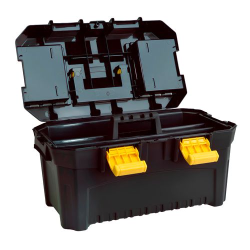 Ящик для инструментов Saturn 16.5, 420х250х230 мм, с органайзером и вставкой, черный