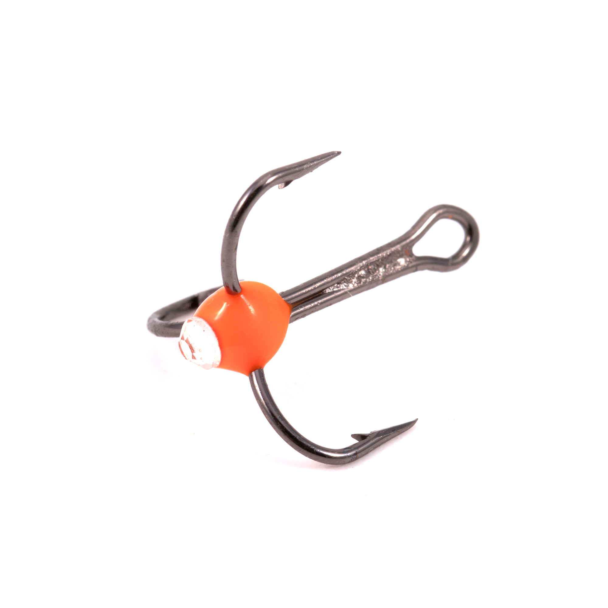 Крючок-тройник ЯМАН с каплей и глазком, размер 12 (INT), цв. ФК (5 шт.)