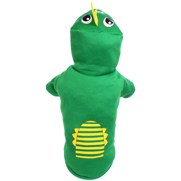 Кофта - толстовка с капюшоном для собак мелких пород "МОДНЫЙ БРО", динозаврик, размер L (50*35*26см) Ultramarine