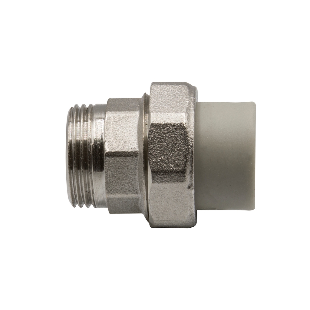 Муфта комб. разъемная, нар 20х3/4'' EVER® plast  СЕРЫЙ (Россия)