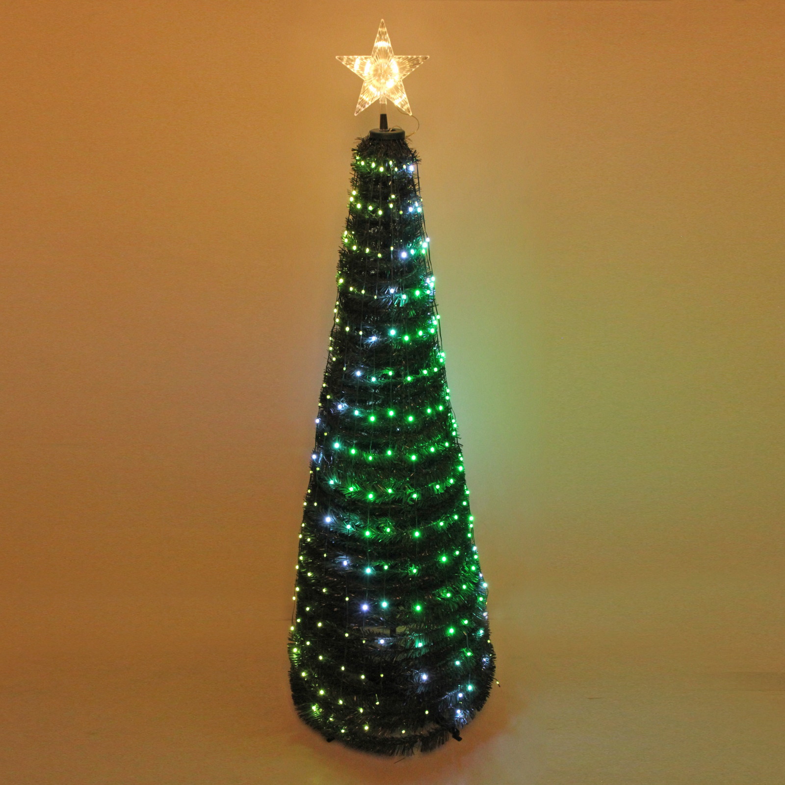 Елка с гирляндой "Ёлка" в1,8 м, d-0,6 м 17 линий 272 лампы LED, зелен. пров, более 8 реж,IP-20, RGB