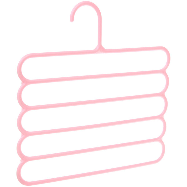 Вешалка для брюк 2шт "ИДЕЯДОМА", цвет розовый, 5 отд, 30*30см (Лейбл Селфи)