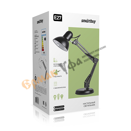 Светильник настольный  Е27 черный Smartbuy (SBL-DL-E27-b) (1/8)