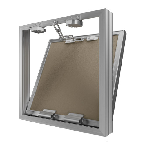Люк ревизионный D Ceramo Base 600х600 скрытый монтаж съемный алюминий EVECS
