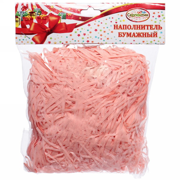 Наполнитель бумажный для подарков "Нежность" 50г , розовый