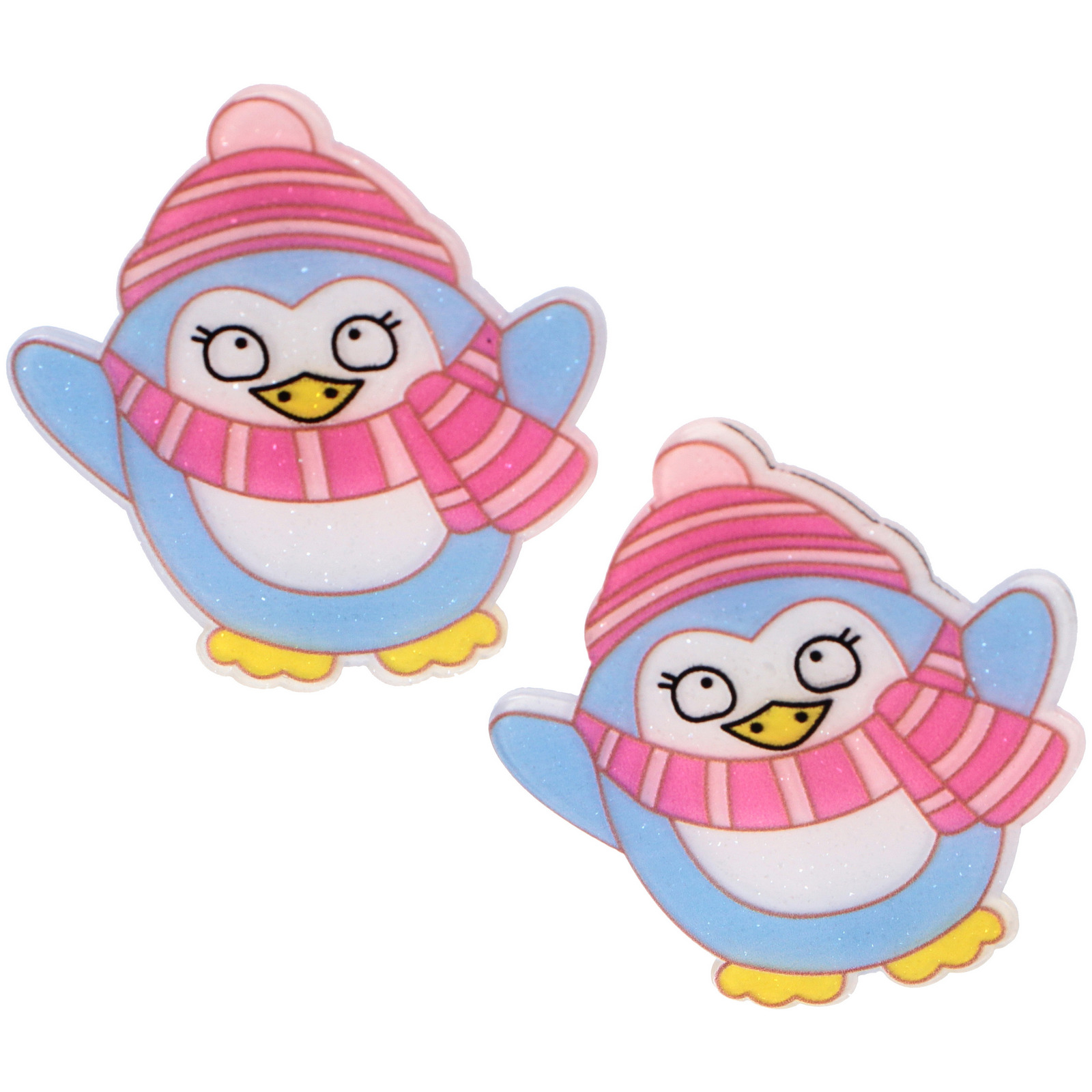Зажимы для волос детские 2шт "БИСКВИТ", Пингвин, 5см