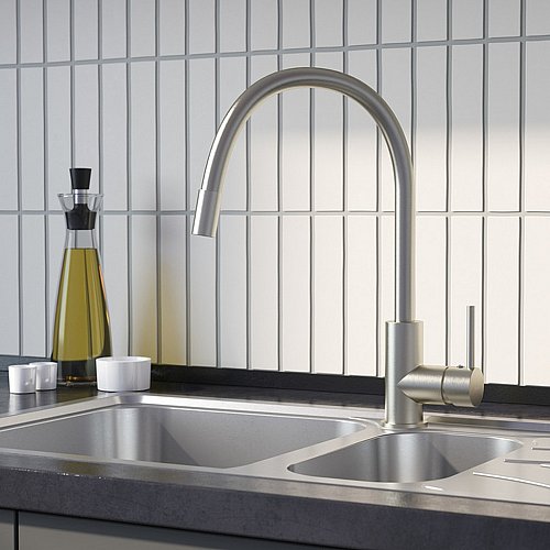 Смеситель для кухни 35к IDDIS K36BNJ0i05, Kitchen 360, гибкий силиконовый излив, САТИН