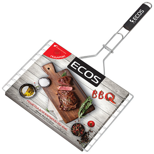 Решетка для барбекю ECOS R-104C (6 секций, 35х25х1,5 см, 60см, хром.)