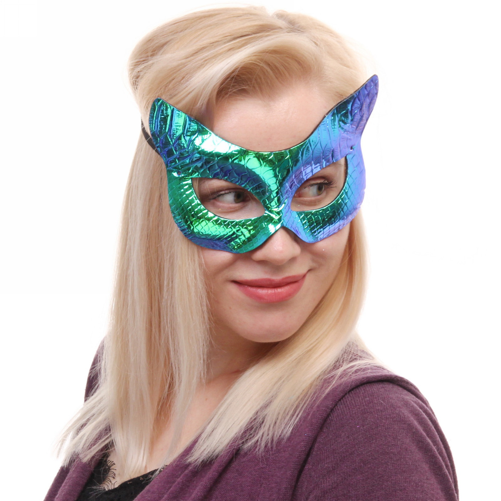 Маска карнавальная "Маркиза", микс (синий,бел, розовый)