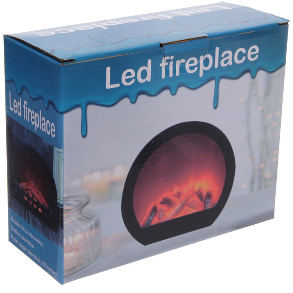 Сувенир с подсветкой "КАМИН - Уютный вечер" 23*19*8 см (питание от USB и батареек)