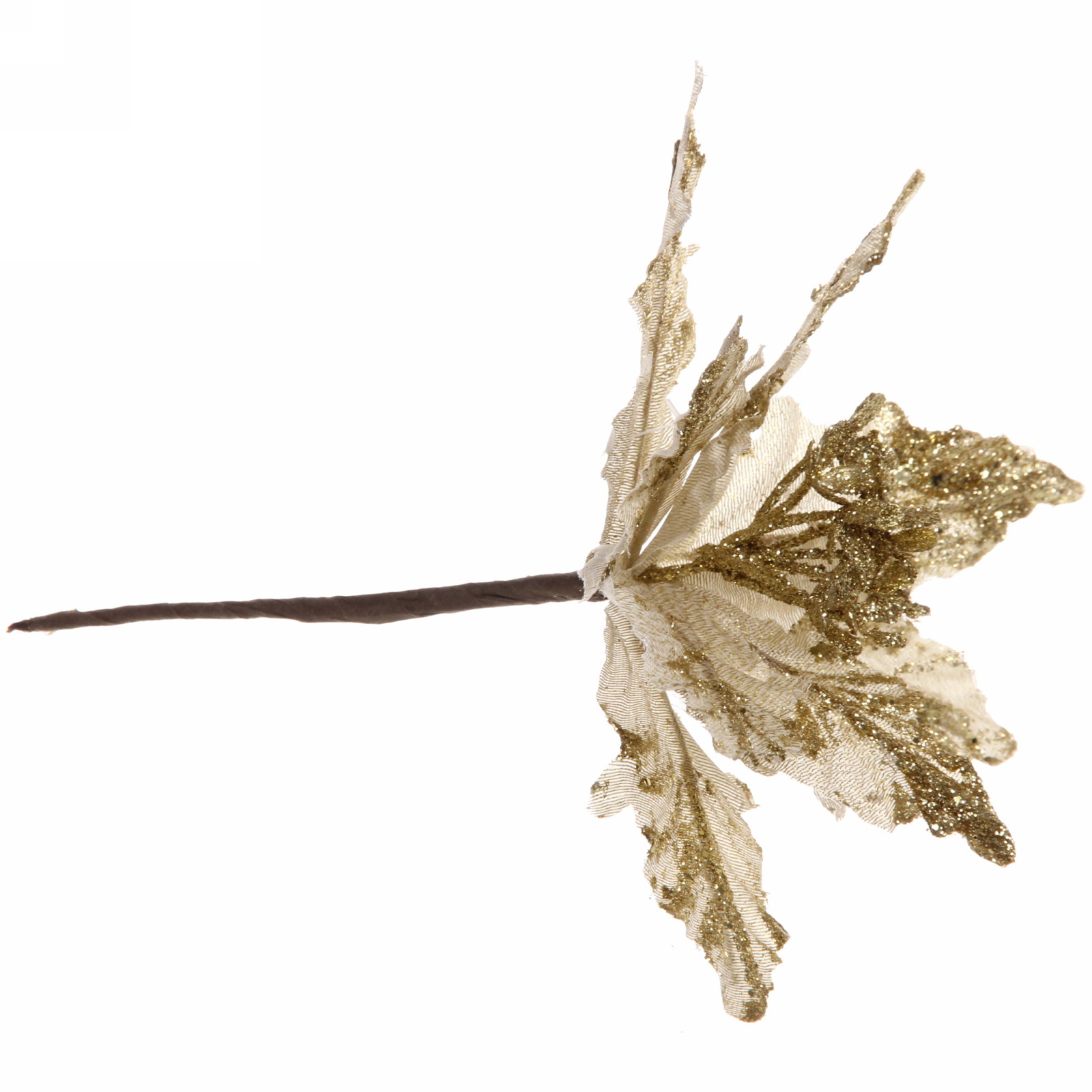 Украшение новогоднее "Пуансеттия-Переливы" 19 см, Золото