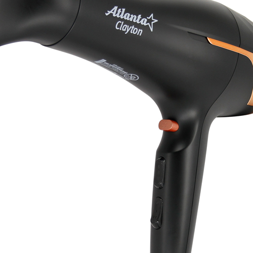 Фен электрический Atlanta 2200 Вт, 2 скорости/ 3 уровня мощности, черный