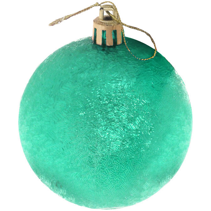 Новогодние шары 7см (набор 3шт) "Мягкий блеск", зеленый