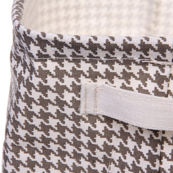 Коробка для хранения с ручками "ЭЛИНТ", цвет пастельно серый, 28*20*16см (лейбл Селфи)